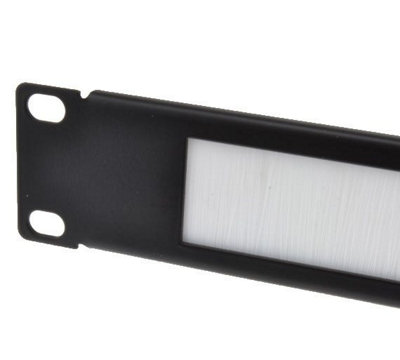 Kenable White Brush Cable Management 19 Inch Universal Panel 1U For Data Cabinet