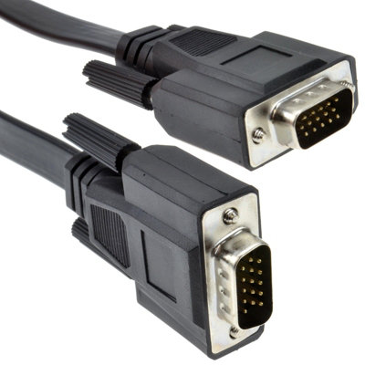 Kenable Flat 15 Pin Vga Cable For Pc Laptop To Monitor Or Tv Male To Male 1M from B&Q