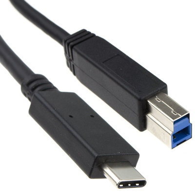Kenable Usb-C Gen1 Type C Male Plug To Usb 3.0 Type B Male Printer Cable Black 2M from B&Q