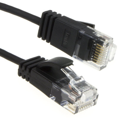 B&Q -  Slim Cat6 Full Copper Rj45 Ethernet Network Patch Cable 3M Black