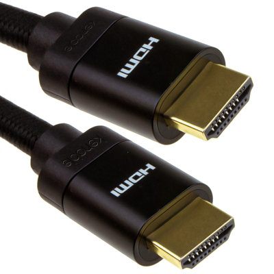 Kenable Hdmi V2.1 Ultra High Speed Hdr 8K 60Hz 4K 120Hz 48Gbps Earc Cable 0.5M Black from B&Q