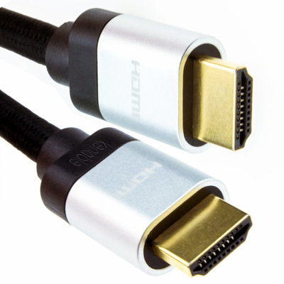Kenable Hdmi V2.1 Ultra High Speed Hdr 8K 60Hz 4K 120Hz 48Gbps Earc Cable 0.5M Silver from B&Q
