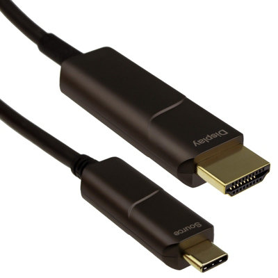 Kenable Long Distance Usb 3.1 Type C Active Optical To Hdmi 4K 60Hz Cable Aoc 18Gbps 20M from B&Q