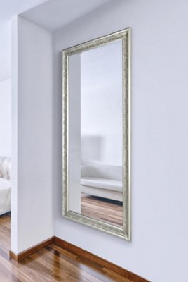 B&Q -  Langton Silver Shabby Chic Dress Mirror 160 X 73 Cm