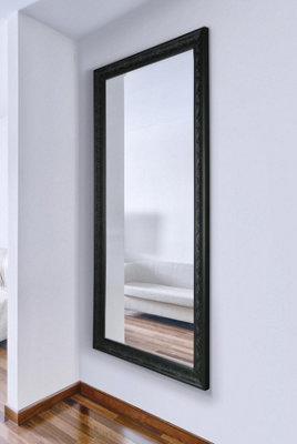 B&Q -  Langton Black Shabby Chic Full Length Leaner Wall Mirror 160 X 73 Cm