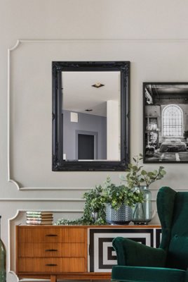 Mirroroutlet Buxton Black Wall Mirror 111 X 79 Cm from B&Q