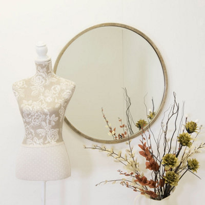 Mirroroutlet Large Silver Circular Bevelled Wall Mirror 80Cm X 80Cm from B&Q