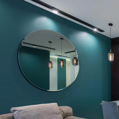 Mirroroutlet All Glass Bevelled Classic Round Mirror 120 X 120Cm from B&Q