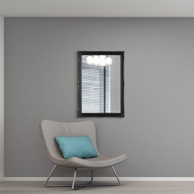 Mirroroutlet Fraser Black Small Beaded Wall Mirror 86 X 61Cm from B&Q