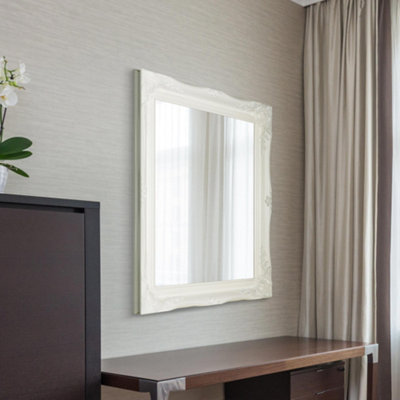 MirrorOutlet Hamilton White Shabby Chic Design Small Mirror 76 X 66Cm from B&Q