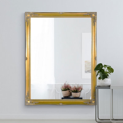 Mirroroutlet Hamilton Vintage Gold Antique Design Wide Wall Mirror 137 X 106Cm from B&Q