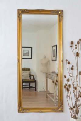 Mirroroutlet Hamilton Vintage Gold Antique Design Large Dress Mirror 167 X 76Cm from B&Q