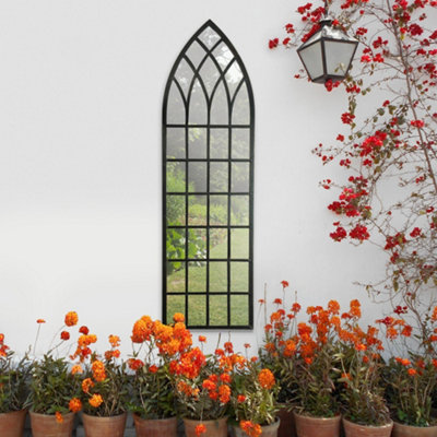 Mirroroutlet Somerley Rustic Arch Large Garden Mirror 140 X 40.5Cm from B&Q