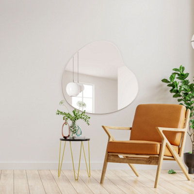 Mirroroutlet The Lapillus Frameless Pebble Wall Mirror 47" X 39" 120Cm X 100Cm from B&Q