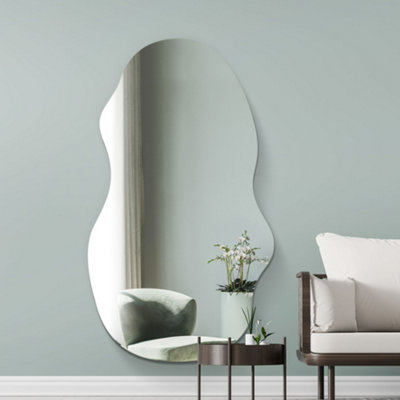 Mirroroutlet The Lacuna Frameless Pond Wall Mirror 63" X 28" (160Cm X 70Cm) from B&Q