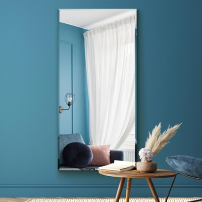 Mirroroutlet ModerniAll Glass Modern Bevelled Wall Or Leaner Mirror 59" X 24" (150 X 60Cm) from B&Q