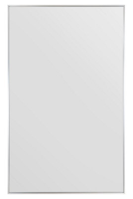 Mirroroutlet Silver Artus - Aluminium Edged Full Length Wall Leaner Mirror 68" X 43" (174Cm X 110Cm) 174Cm