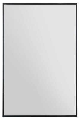 Mirroroutlet Artus - Aluminium Edged Wall Mirror 35" X 24" (90Cm X 60Cm) Black
