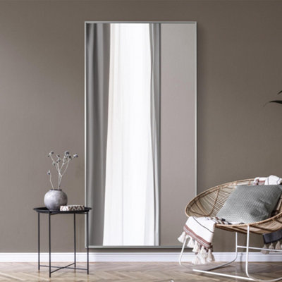 B&Q -  The Artus Silver Aluminium Edged Wall Mirror 200Cm X 100Cm
