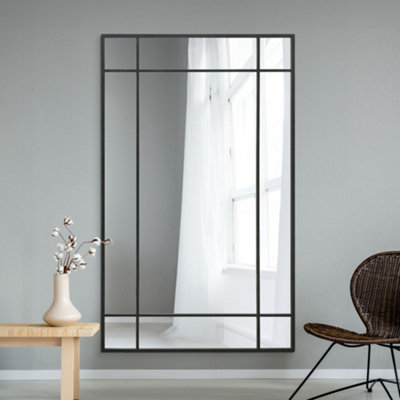 B&Q -  FenestraBlack Contemporary Wall And Leaner Mirror 71" X 43" (180 X 110Cm)