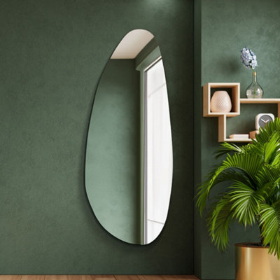 Mirroroutlet The Lacuna Frameless Pond Wall Mirror 160 X 67Cm from B&Q