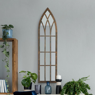 Mirroroutlet The Dorset Rustic Framed Arched Leaner Wall Mirror 100Cm X 24Cm from B&Q