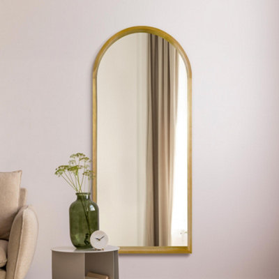 MirrorOutlet The Naturalis Solid Oak Framed Arched Leaner Wall Mirror 190Cm X 85Cm from B&Q