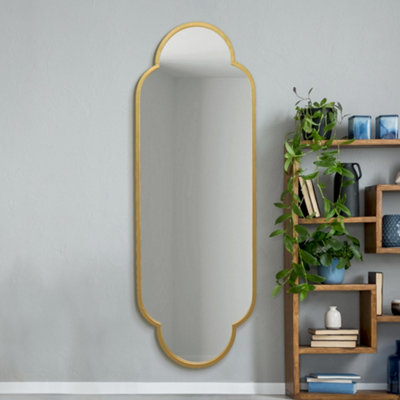 Mirroroutlet The Duplici Gold Metal Framed Double Arched Oval Wall Mirror 170Cm X 59M from B&Q