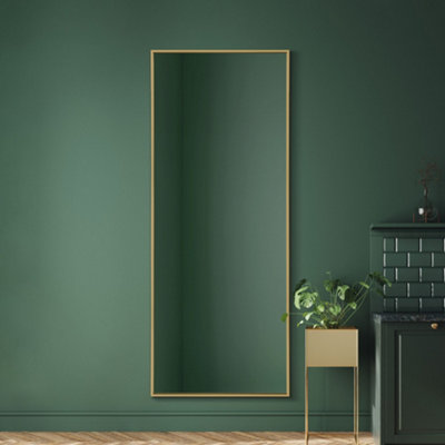 B&Q -  The Artus Gold Aluminium Edged Wall Mirror  150Cm X 60Cm