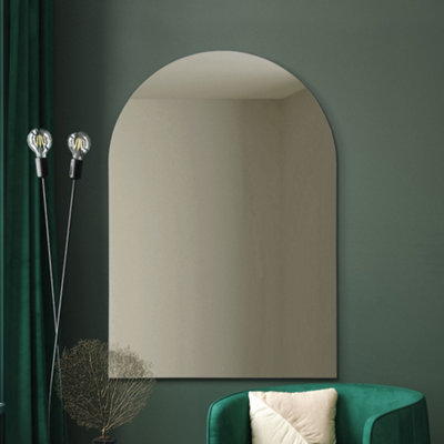 Mirroroutlet The Arcus Frameless Arched Wall Mirror 100Cm X 70Cm from B&Q