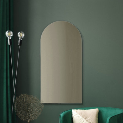 Mirroroutlet The Arcus Frameless Arched Wall Mirror 80Cm X 40Cm from B&Q