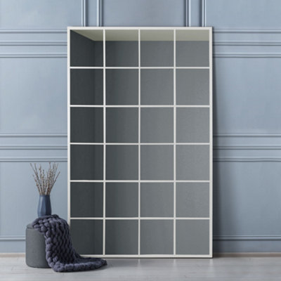 Mirroroutlet The Fenestra White Modern Window Leaner / Wall Mirror 200Cm X 120Cm from B&Q