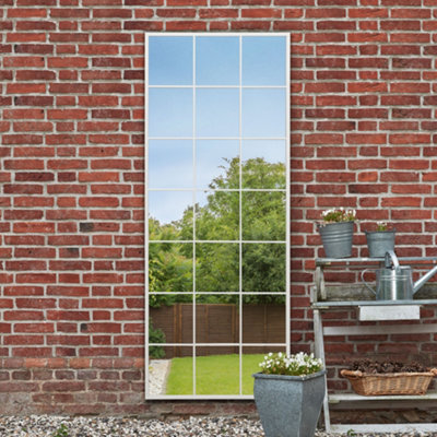 B&Q -  The Genestra White Modern Window Garden Wall Mirror 200Cm X 80Cm