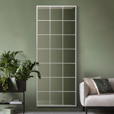 Mirroroutlet The Fenestra White Modern Window Leaner / Wall Mirror 200Cm X 80Cm from B&Q