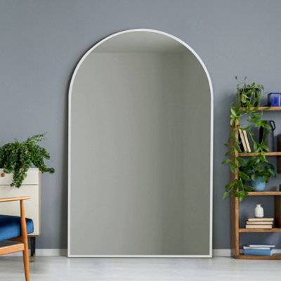Mirroroutlet The Arcus White Framed Arched Leaner/wall Mirror 190Cm X 120Cm from B&Q