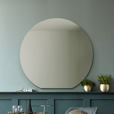 Mirroroutlet The Circulus Frameless Flat Bottom Circular Wall Mirror 106Cm X 100Cm from B&Q