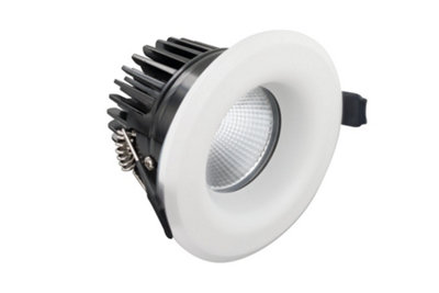 Luminosa Lighting Luminosa Luxfire Fire Rated Downlight 70mm Cutout Ip65 850Lm 12W 4000K 55 Beam Dimmable 71Lm/w White from B&Q