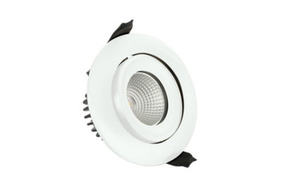 Luminosa Lighting Luminosa Luxfire Fire Rated Tiltable Downlight 92Mm Cutout Ip65 920Lm 11W 4000K 55 Beam Dimmable 84Lm/W White