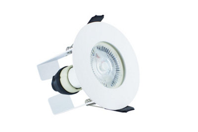 Luminosa Lighting Luminosa Evofire Fire Rated Downlight 70Mm Cutout Ip65 Round + Gu10 Holder & Insulation Guard White