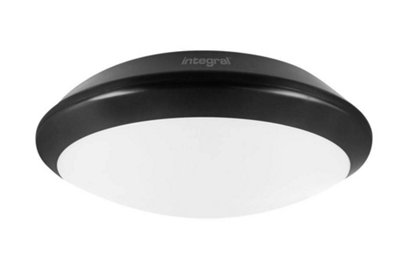 Luminosa Lighting Luminosa Led Flush Ceiling Light Bulkhead 24W 4000K 2500Lm Ik10 Matt Black Ip66 from B&Q