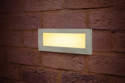 Luminosa Lighting Luminosa Outdoor Recessed Wall Light Brick Ip65 180Lm 3.8W 3000K Down Light Stainless Steel