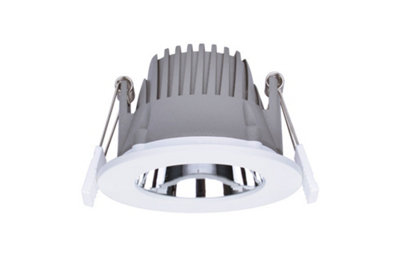 Luminosa Lighting Luminosa Recess Pro Downlight 75mm Cutout 6W 540Lm 90Lm/w 3000K 60 Beam Ip44 Non Dimmable White from B&Q