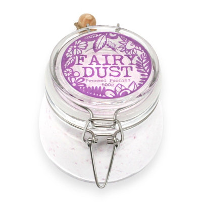 Serenityy Agnes + Cat Fairy Dust 500GPressed PeoniesFloral Bath Powder In Kilner Jar from B&Q