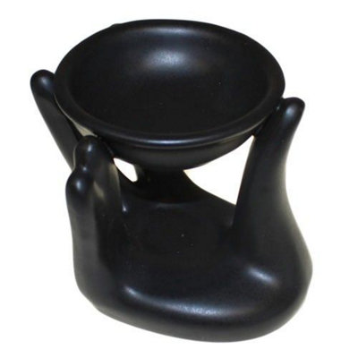 Serenityy Helping Hand Oil BurnerGloss BlackCompact Fragrance Warmer from B&Q