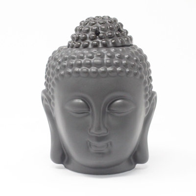 Serenityy Buddha Head Oil BurnerDark Brown GlossCompact Fragrance Warmer For Oils And Wax MeltsDecorative Home Accent from B&Q