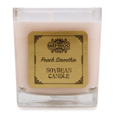 Serenityy Soybean Wax Candle Peach SmoothieRecycled Glass30-35H Burn TimeGift Candle from B&Q