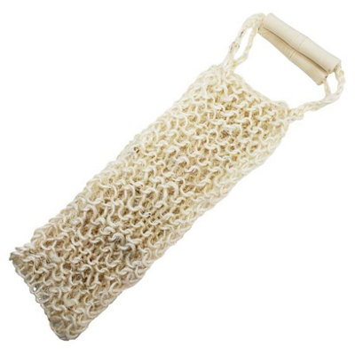 Serenityy Fat Springy-Stringy Back Scrub NaturalNetted Biodegradable Exfoliating Back Sponge 100G from B&Q