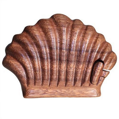 Serenityy Bali Magic Box Sea ShellHandmade Sheesham Wood Puzzle Keepsake Box With Hidden CompartmentIndividually Wrapped from B&Q