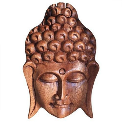 Serenityy Bali Magic Box Buddha HeadHandmade Sheesham Wood Puzzle Keepsake Box With Hidden CompartmentIndividually Wrapped from B&Q