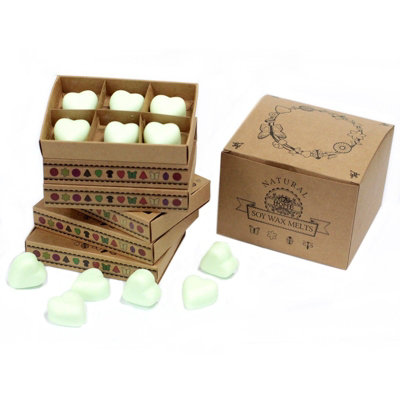 B&Q -  Box Of 6 Wax Melts Mint & MentholSoy Blend130GRecycled Cardboard Packaging